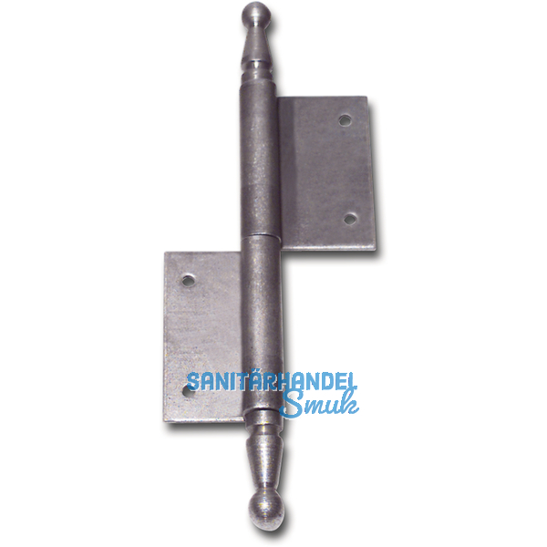 Trnussband mit Zierkopf, links, 140 x 210 mm, Stahl blank