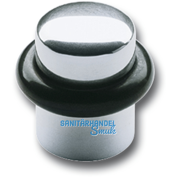 Bodentrpuffer  25 mm, Hhe 30 mm, Anschlag Gummiring, Messing verchromt