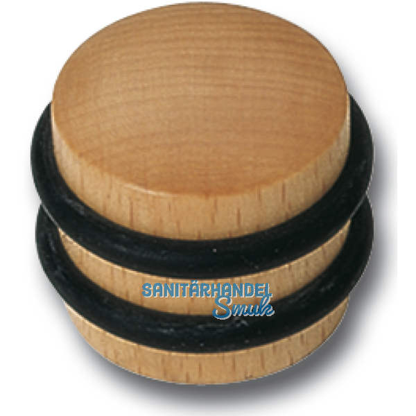 Bodentrpuffer -  40 mm, Hhe 34 mm, Anschlag 2 Gummiringe, Buche