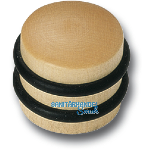 Bodentrpuffer -  40 mm, Hhe 34 mm, Anschlag 2 Gummiringe, Ahorn