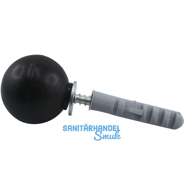 Trpuffer - Kugelform Kunststoff schwarz