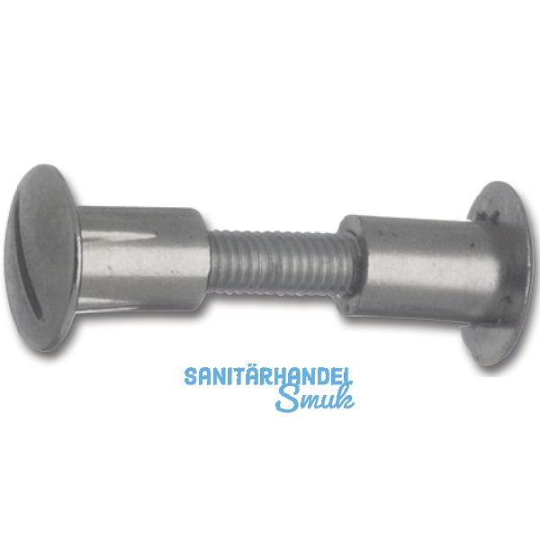 Verbindungsschraube-M 5, Schlitz, 8, Holzstrke 35-38, Zink vernickelt