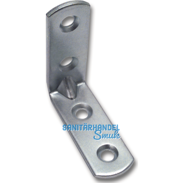 Verbindungswinkel, 4 Schraublcher, B 16, Materialst. 2.5, Sch.L 80, FE verzinkt