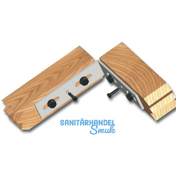 Verbindungswinkel massiv, Bohr 6, B 35, Sch.-L 140, Materialst. 4.5, FE verzi.