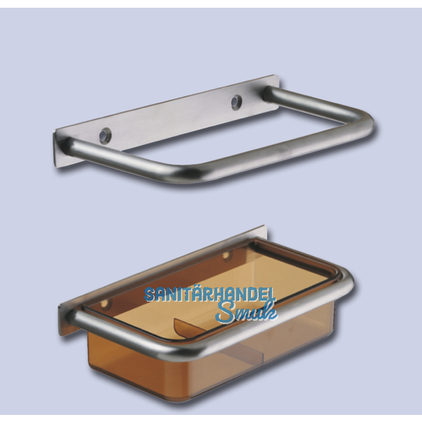Wandschirmgarnitur Nora mit Kunststoffwanne, Edelstahl gebrstet