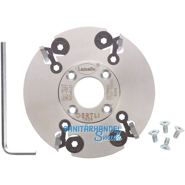 LAMELLO Wendeschneidenfrser HW 100 x 4 x 22 mm Zhne 4