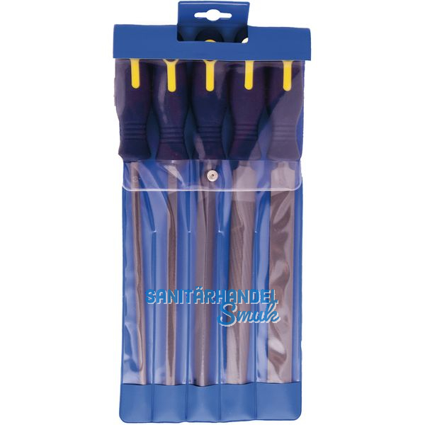 BLU-DAN Chrominox-Werkstatt-Feilensatz 5-teilig Hieb 1/250 mm