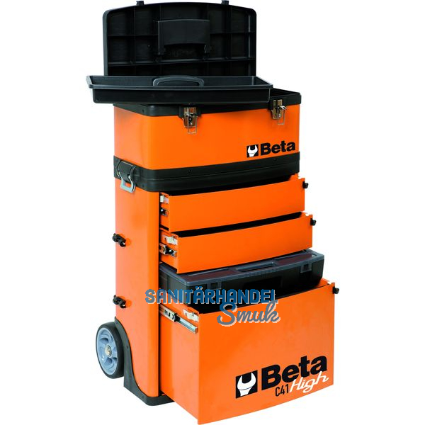BETA Werkzeug-Trolley C41H mit zwei stapelbaren Modulen