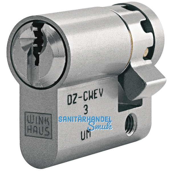 Einbauhalbzylinder key Tec RPE, Lagerprogramm, 35 mm, Messing vernickelt matt