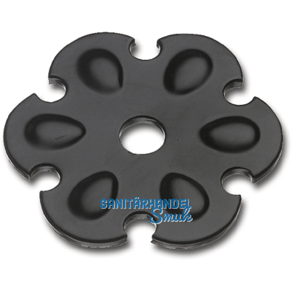 Zierrosette (Pfettenscheibe)  80x4 mm, Bohr- 17 mm, schwarz pulverbesch. (A)