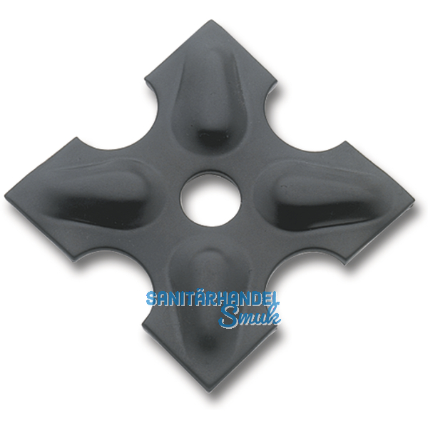 Zierrosette (Pfettenscheibe) 80x80x4 mm, Bohr- 17 mm,Stahl schwarz pulverbesch.