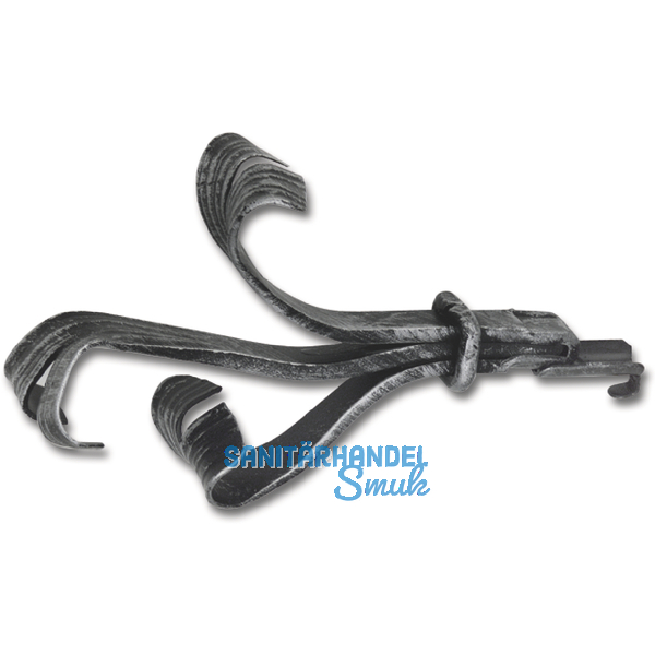 Zierteil - 254 Rustikal links, rechts verwendbar,Lnge 190,Schmiedeeisen schwarz