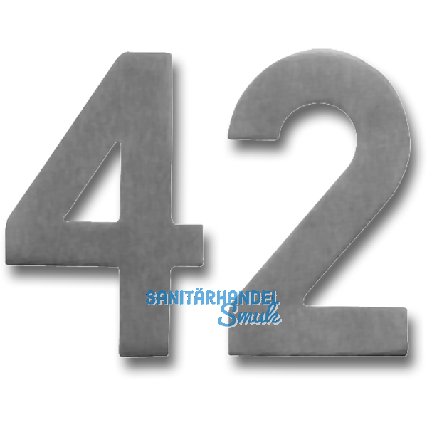 Ziffer m. 2 Gewindenocken M 5, Type 1, Hhe 120 mm, Edelstahl