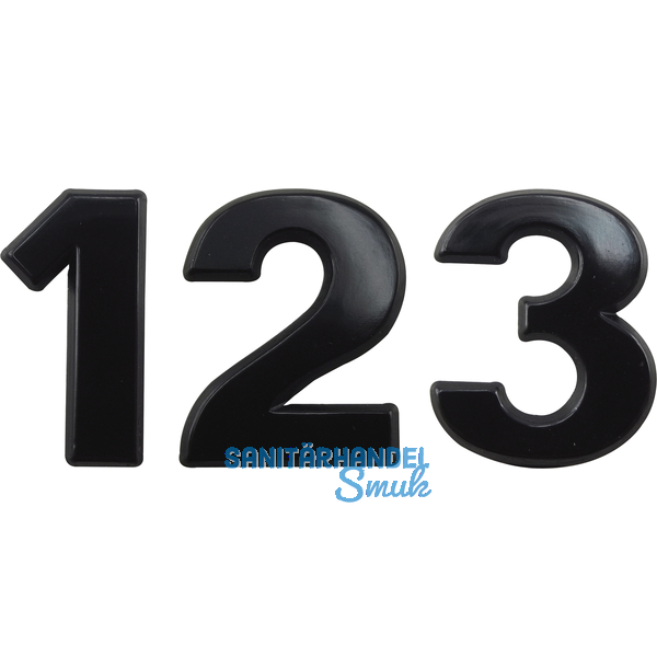 Ziffer selbstklebend, Type 5, Hhe 30 mm, Kunststoff schwarz