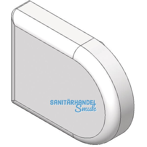 BLUM CLIP topTopfabdeckung - Glastrscharnier D-Form, Kunststoff matt verni.