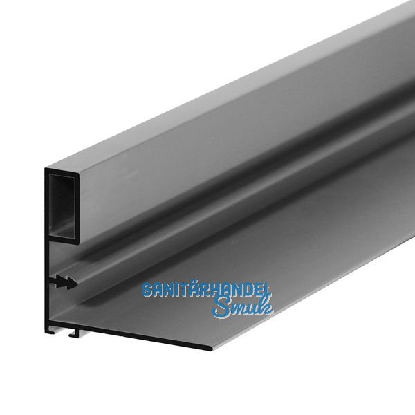 Griffleiste zum Einnuten Aussen schmal, L - 2600, Aluminium silber eloxiert