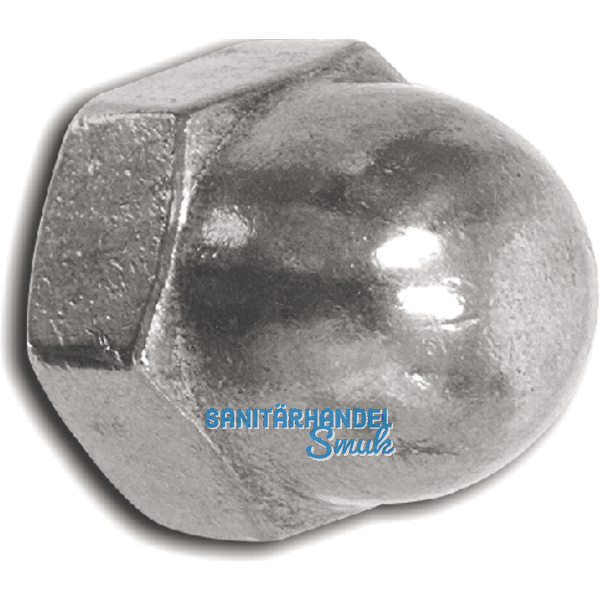 DIN1587 M12 verzinkt-blau Hutmutter hohe Form - Schlsselweite nach ISO