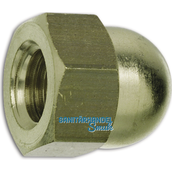 DIN1587 M 6 Messing blank Hutmutter hohe Form