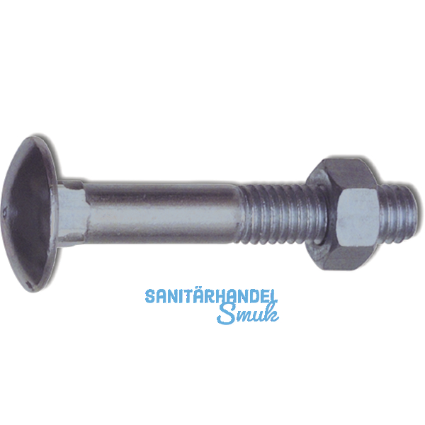 DIN 603 M10x110 verzinkt Torbandschraube mit Mutter