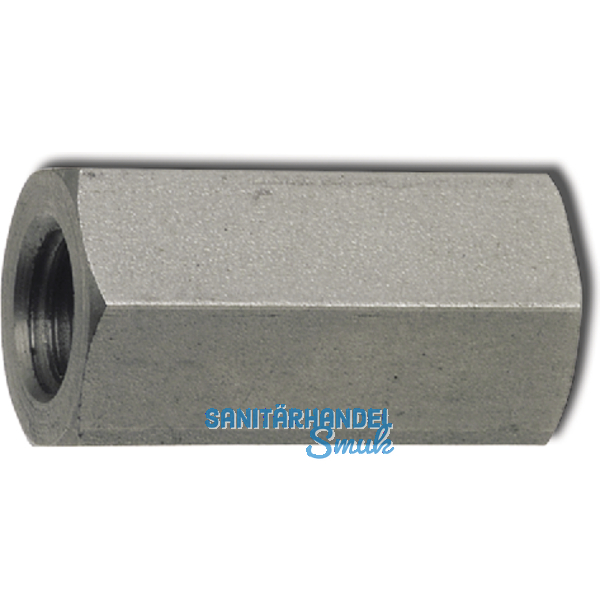 ~DIN6334 M 6x 25 Edelstahl A2 Sechskant-Langmutter