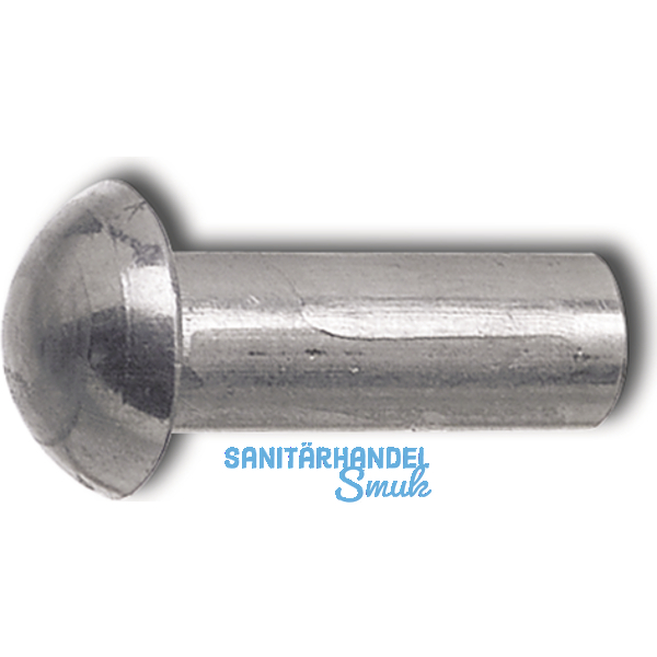 DIN 660 4x 16 Aluminium blank Halbrundniete