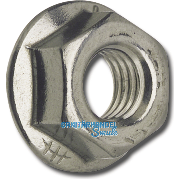 DIN6923 M 8 Edelstahl A2 Sechskantmutter mit Flansch