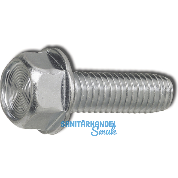 DIN7500DE (D) M 8x30 verzinkt gewindefurchende 6kt-Schraube mit Bund