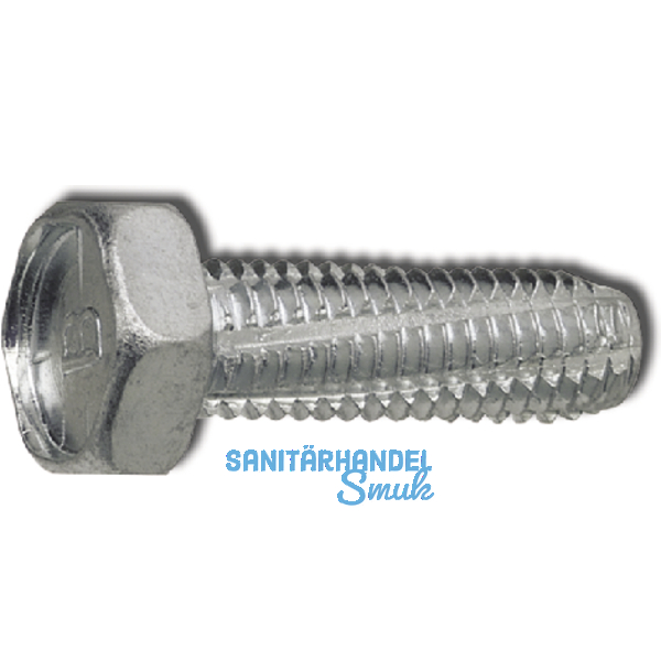 DIN7513A M 6x 16 verzinkt Gewindeschneidschraube mit Sechskantkopf