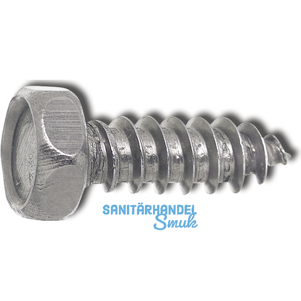 DIN7976C 6.3x 25 Edelstahl A2 Sechskantkopf-Blechschraube ~ISO1479