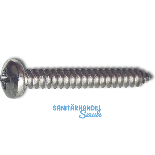 DIN7981C 3.5x 25 PH-Kreuzschlitz Edelstahl A2 Linsen-Blechschraube ~ISO7049