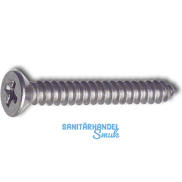 DIN7982C 3.5x 38 Phillips-KS Edelstahl A2 Senkkopf-Blechschraube ~ISO 7050