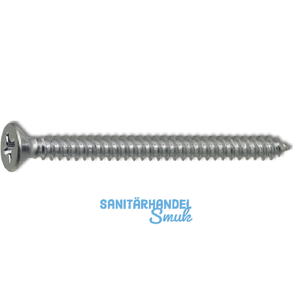 DIN7982C 3.5x 25 Phillips Kreuzschlitz verzinkt Senkkopf-Blechschraube ~ISO 7050