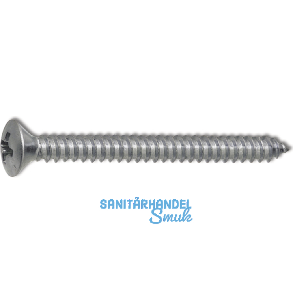 DIN7983C 4.8x 38 Phillips-KS verzinkt Linsensenkkopf-Blechschraube ~ISO7051