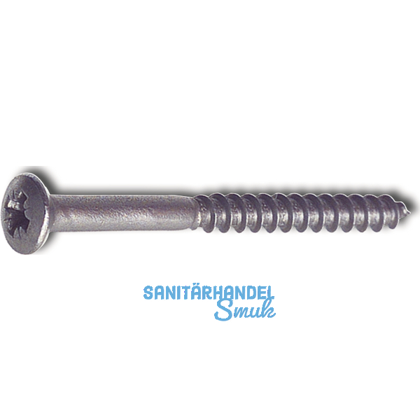 DIN7995 3.0 x 30 Pozidriv 1 Edelstahl A2 Holzschraube Linsensenkkopf