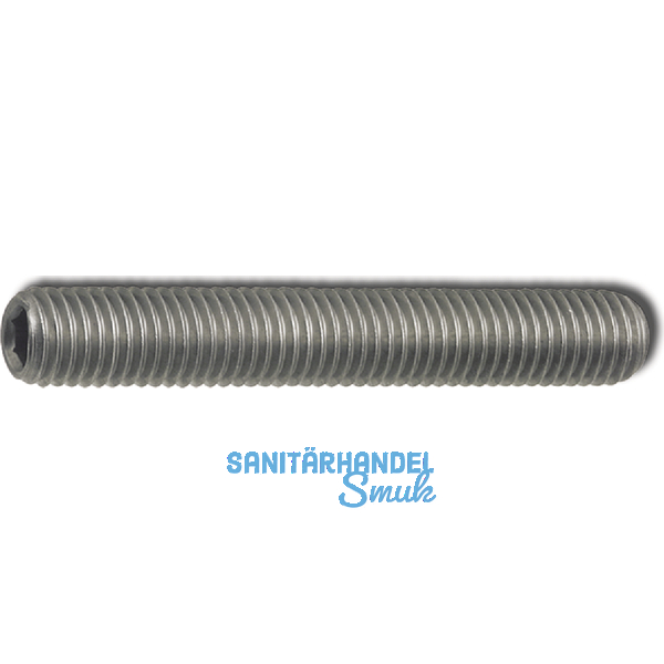 ISO4026 M 4x 4 Edelstahl A2 Gewindestift mit Kegelkuppe Innensechskt (DIN 913)