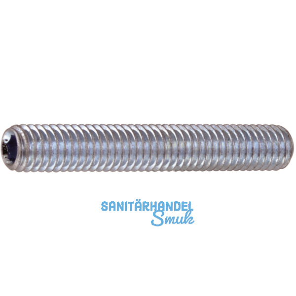 ISO4026 45H M10x 20 verzinkt Gewindestift mit Kegelkuppe Innensechskt (DIN 913)