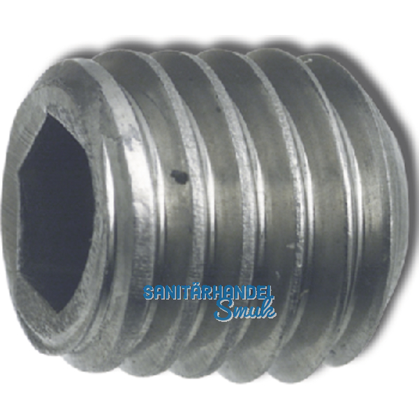 ISO4029/DIN916 M12x 16 Edelstahl A4 Gewindestift mit Ringschneide und ISK