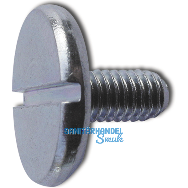 DIN 921 M 5x 20 Stahl verchromt Flachkopfschraube mit Schlitz und grossem Kopf