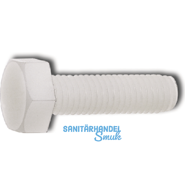 DIN34815 M 4x 10 PA 6.6 Polyamid natur Sechskantschraube (~DIN933)