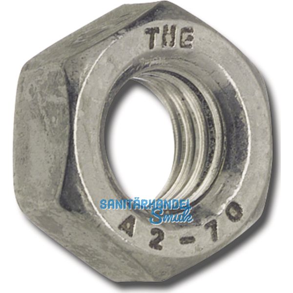 DIN 934 M 6 Edelstahl A2 Linksgewinde-Sechskantmutter