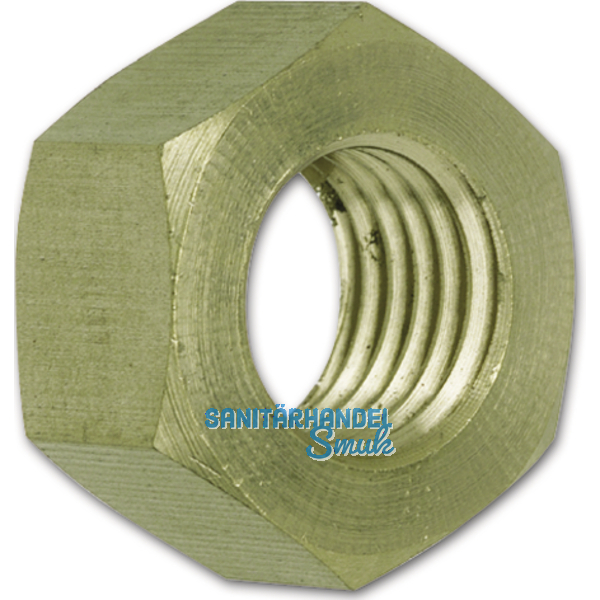 DIN 934 M10 Messing blank Sechskantmutter