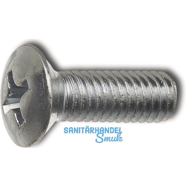 ~ISO7047 4.8 M 4x 16 Phillips KS verzinkt Linsensenkkopfschraube (DIN966A)