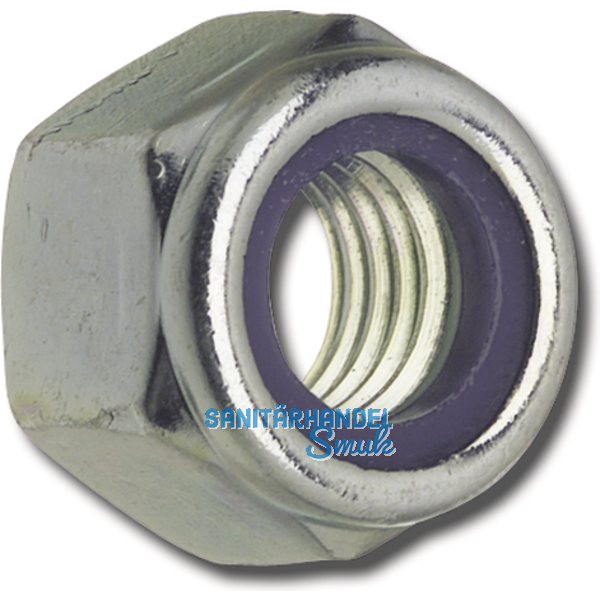 DIN 982/10 M12 verzinkt Sicherungsmutter hohe Form mit Polyamideinlage