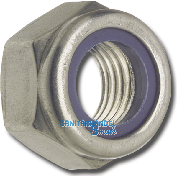 DIN 985 M 8 Edelstahl A4 Sicherungsmutter niedrige Form mit Polyamideinlage