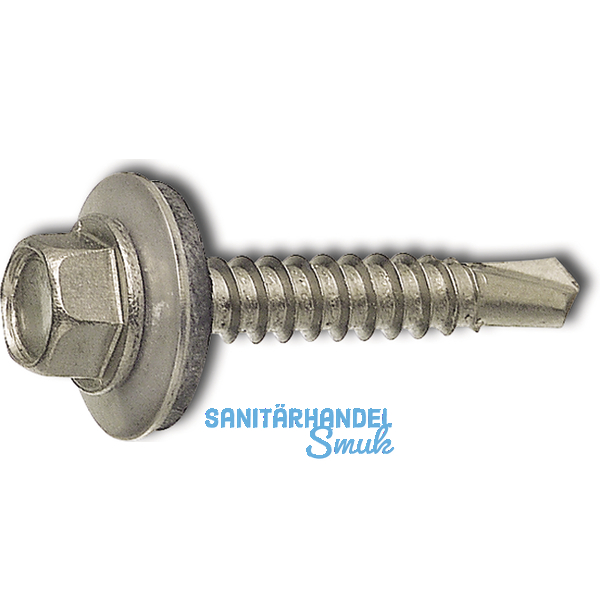 DIN7504K 5.5x 25 Edelstahl A2 Sechskantbohrschraube mit Scheibe  16 mm