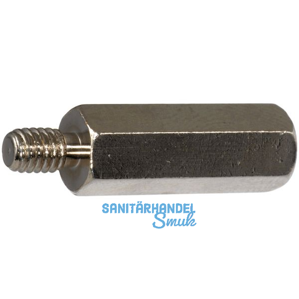 Distanzhalter M 3x10 Innen-/Aussengewinde Messing vernickelt