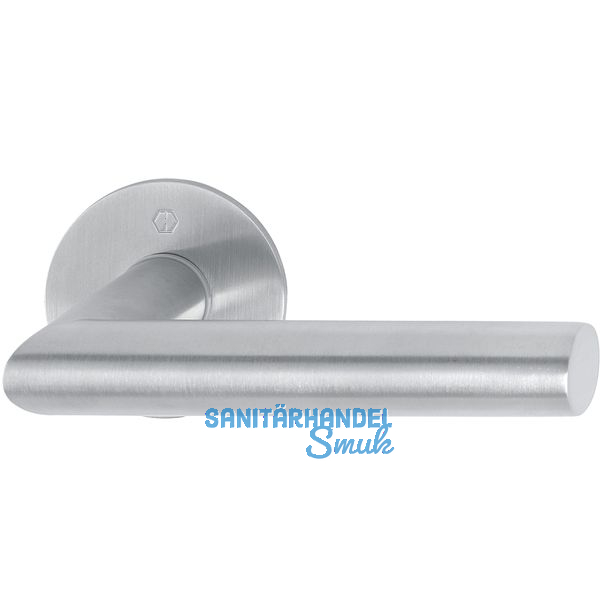 HOPPE Drcker AMSTERDAM auf runder Drckerrosette, TS35 - 45, Edelstahl matt