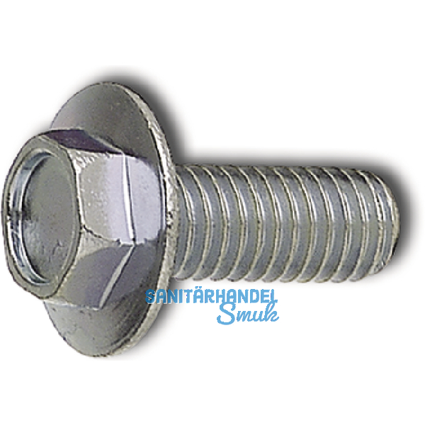 DIN6921 8.8 M 6x 16 verzinkt Sechskantschraube mit Flansch und Sperrverzahnung