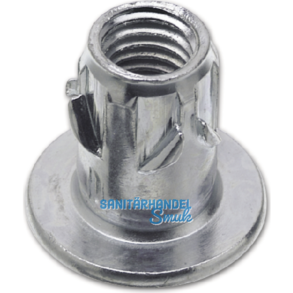 Einschlagmuffen M 8x16 Kopf- 19 verzinkt mit Bund