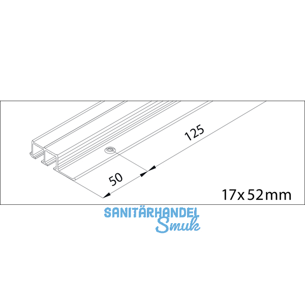 EKU CLIPO 16 GPK/GPPK/GK/GS DoppeL - Laufschiene, Schrauben, 2500, Alu